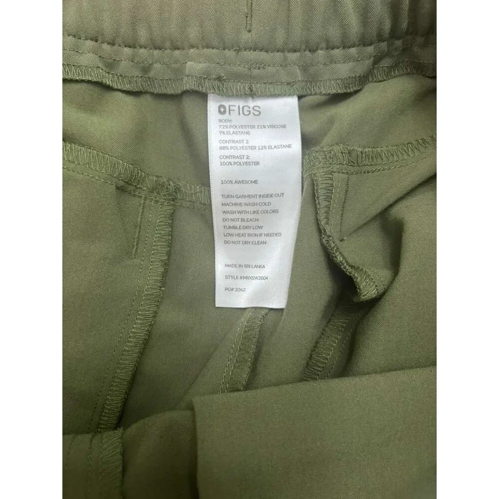 Figs Scrub Jogger Pants Men Size XL Men Green Drawstring Technical Collection